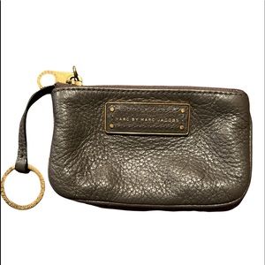 MARC by MARC JACOBS Dark Gray Leather key holder case small wallet